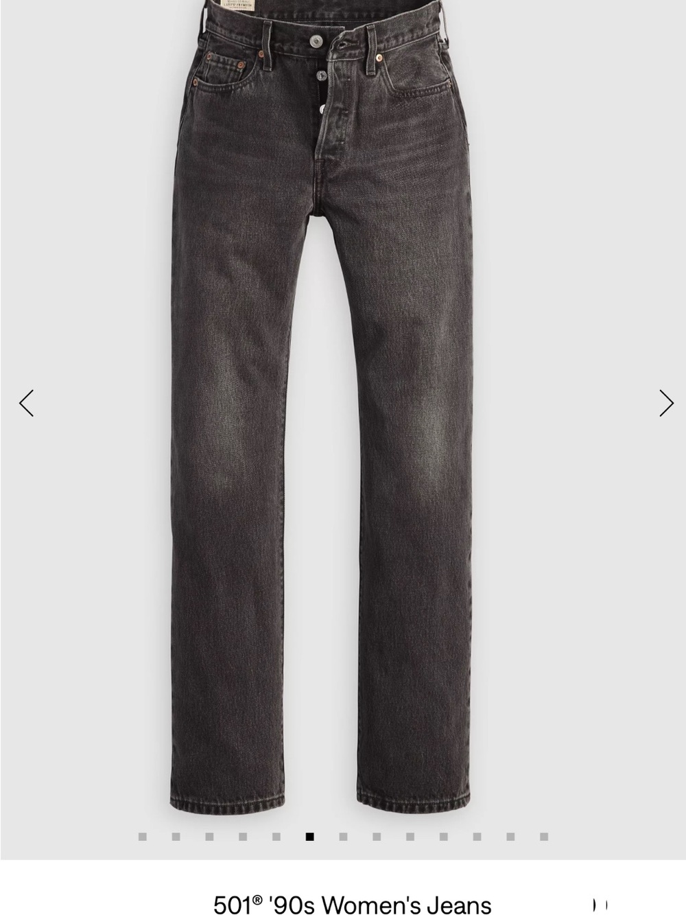 Levi's Men's Washed Black Straight Jeans